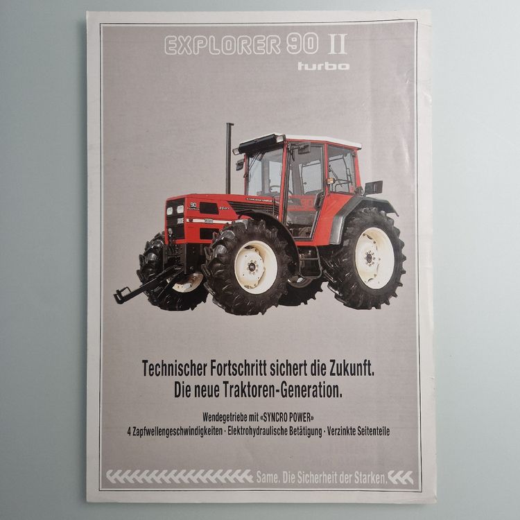 SAME Explorer 90 Prospekt Traktor Schlepper, 2 Seiten (Gebraucht) in ...