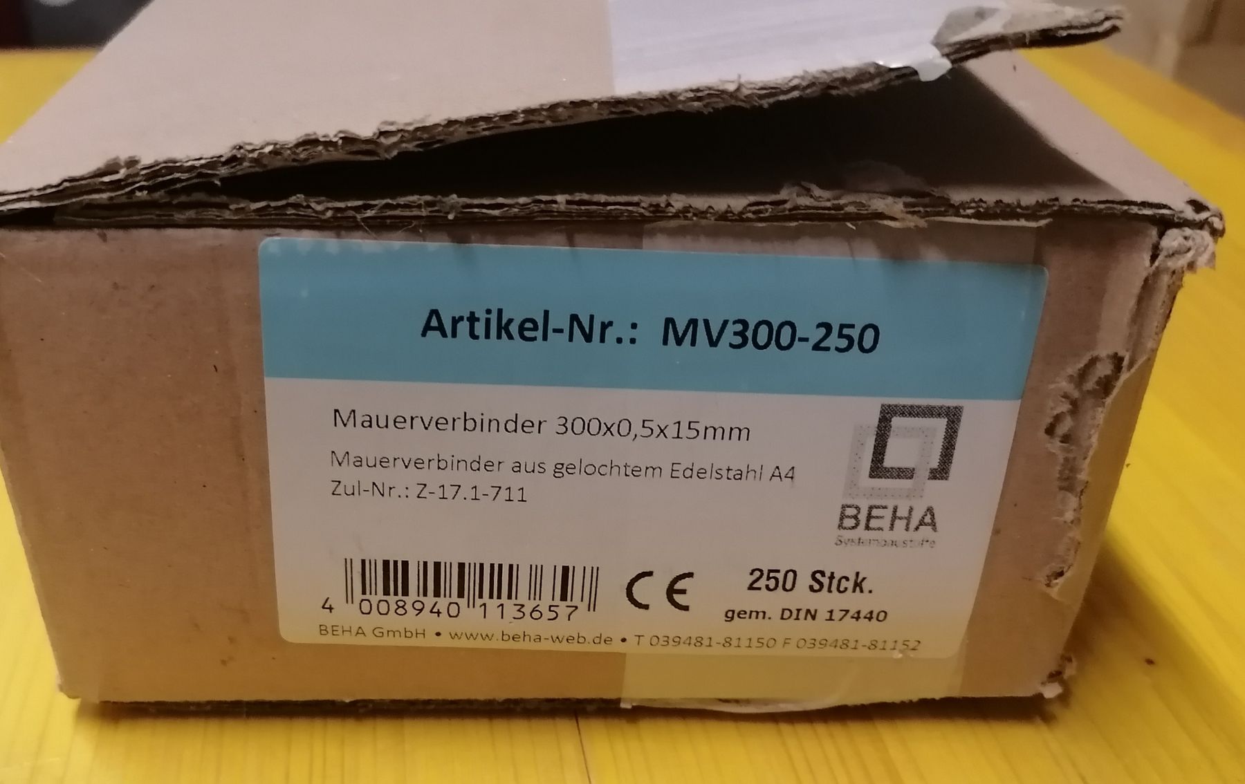 Ferramenta: Mauerverbinder, rund 200 Stück – Nuovo (secondo la descrizione) da Wahlendorf venduto da Irba