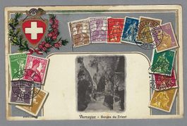1911, VERNAYAZ, PRÄGELITO MIT BRIEFMARKEN