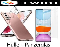 HÜLLE Etui + PANZERGLAS Glas Cover Case für Samsung S25 FE