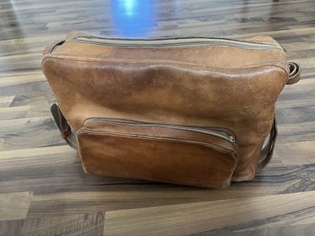 Vintage Ledertasche, hellbraun,