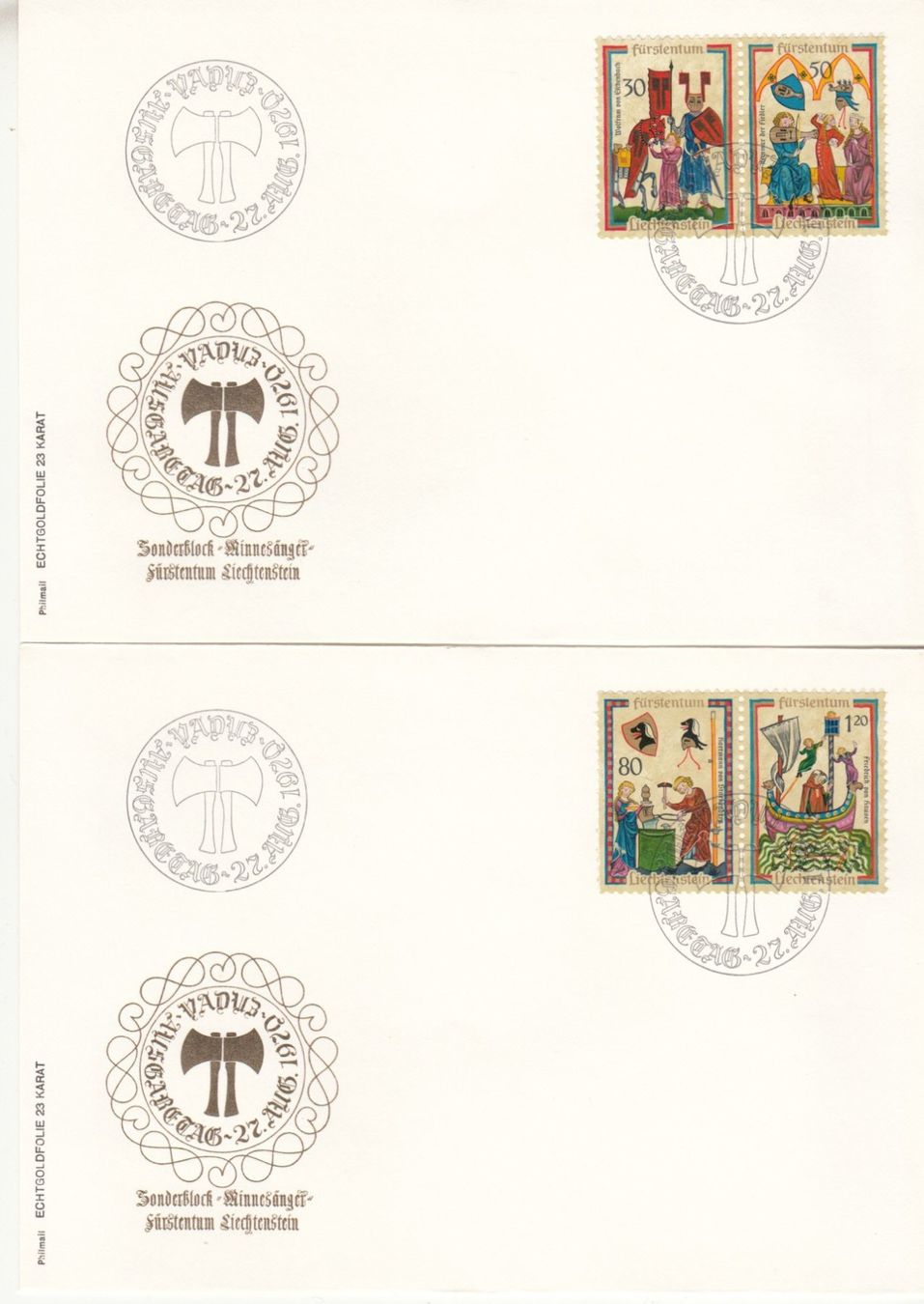 Tutti i francobolli: LBK 466 alle Einzelwerte zusammenhängend FDC – Usato da Bürglen TG venduto da StampGraf 1