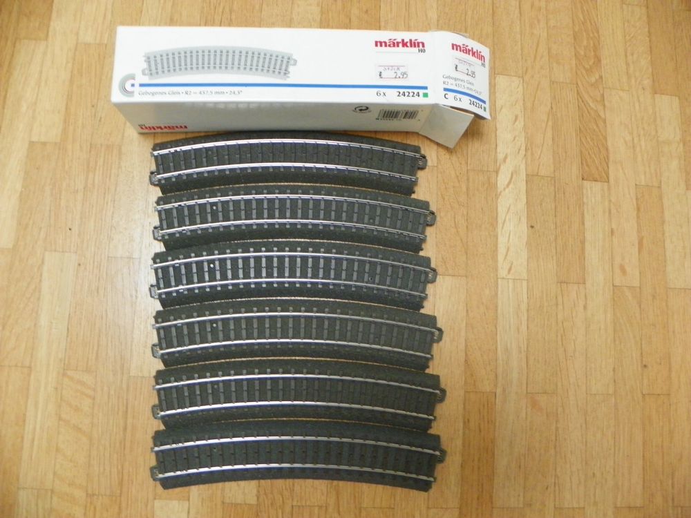 Märklin 24224 H0 - C-Rails Bocht R2=437,5mm 24,3graden tegenboog 1stuks