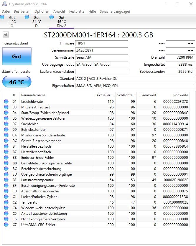 Seagate Dischi rigidi: Seagate Hard Drive 3.5" 2TB – Usato da Bern venduto da sn8per 3