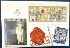1995 Norwegen FDC - 350 Jahre Norwegische Post Grossbrief