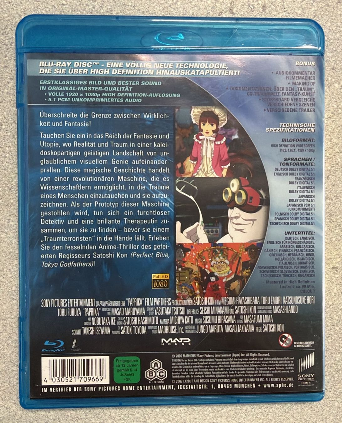 Tutti i DVDs: PAPRIKA BLU-RAY ANIME – Usato da Zürich venduto da freioccasionen 2