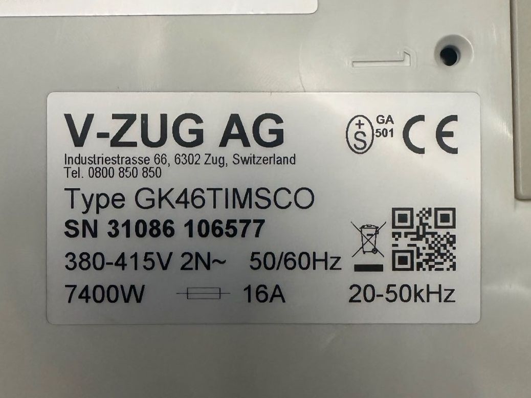 V-Zug Herde: Induktionsherd V-Zug GK46timsco – Gebraucht aus Langnau am Albis von Beu71 1