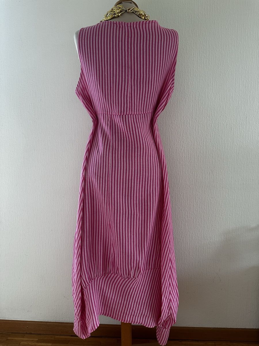 Kleider: Robe rayée en lin rose taille 46 – Neu (gemäss Beschreibung) aus Châtelaine von Alexandra.jankowski 2