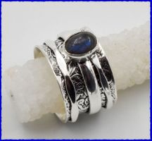 ♛ Labradorit 925 Silberring