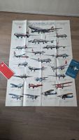 Swissair Flugzeug Poster gebraucht plus Zwei Landkarten Swis
