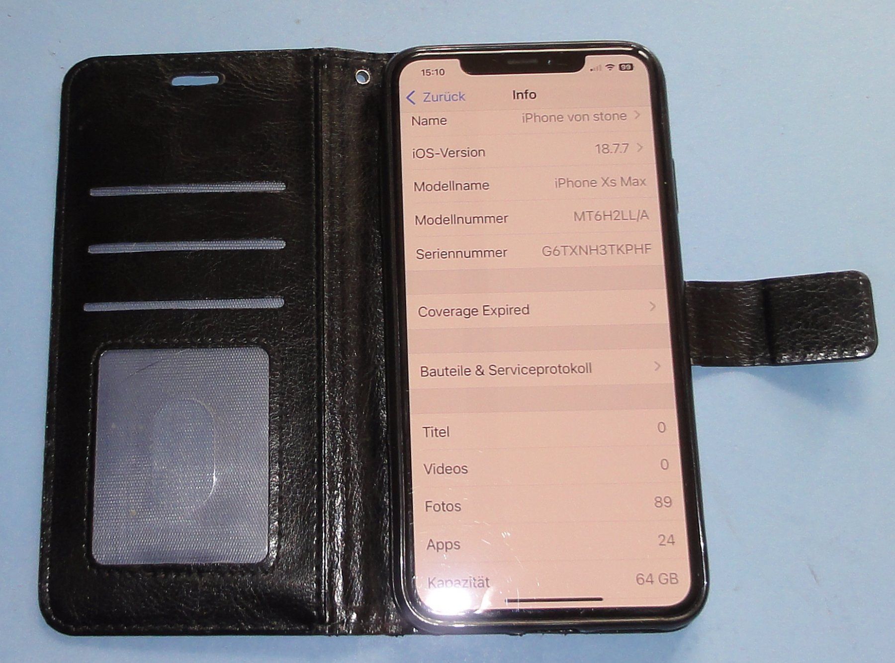 Apple Telefoni cellulari / Smartphones: iPhone XS Max, 64 GB ohne Sperren, mit Walletcase – Usato da Waldenburg venduto da Rcparts 3
