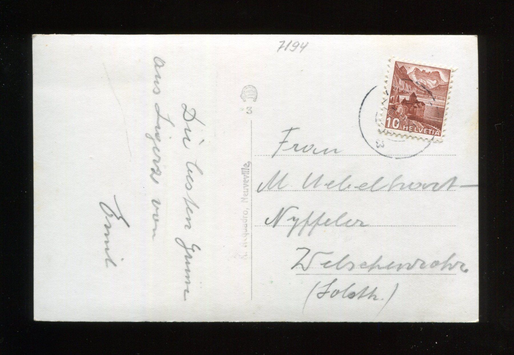 Cartoline postali: Schafis, La Neuveville – Usato da Aarau venduto da Elmaar41 1