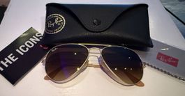 Ray-Ban Aviator Sonnenbrille, Gold, Top Zustand! Neu!