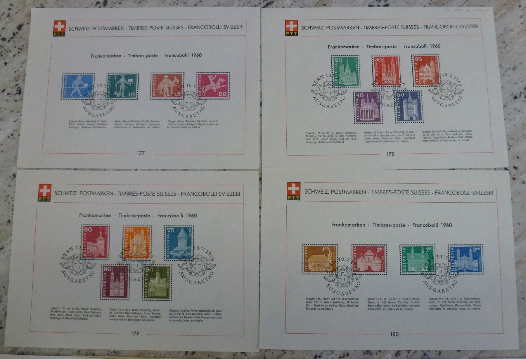 Alle Briefmarken: Sammlung FDC Postgeschichte-Baudenkmäler 1960 – Gebraucht aus Walkringen von Casablanca777 2