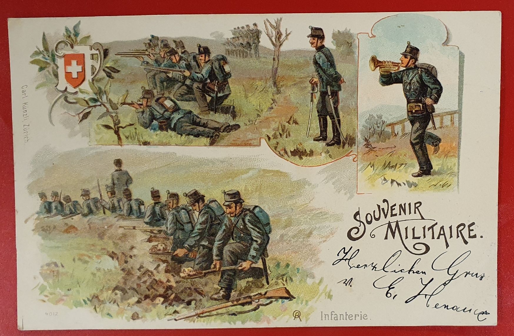Cartoline postali: 2 Militärkarte 1902 – Usato da Kreuzlingen venduto da Rschweiz1 4