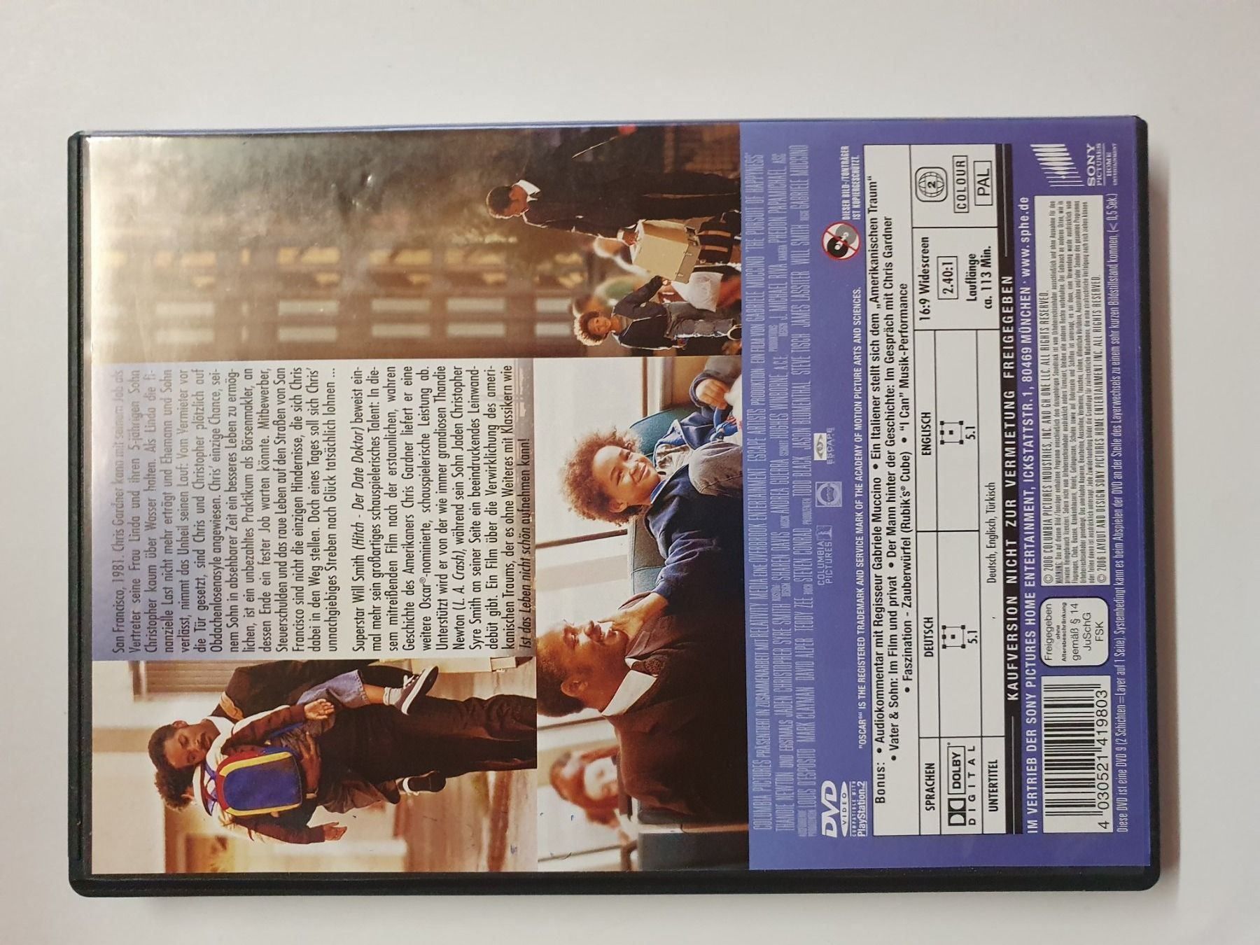 Tutti i DVDs: Will Smith Streben nach Glück DVD – Usato da Oberdorf BL venduto da BaldenEagle 1