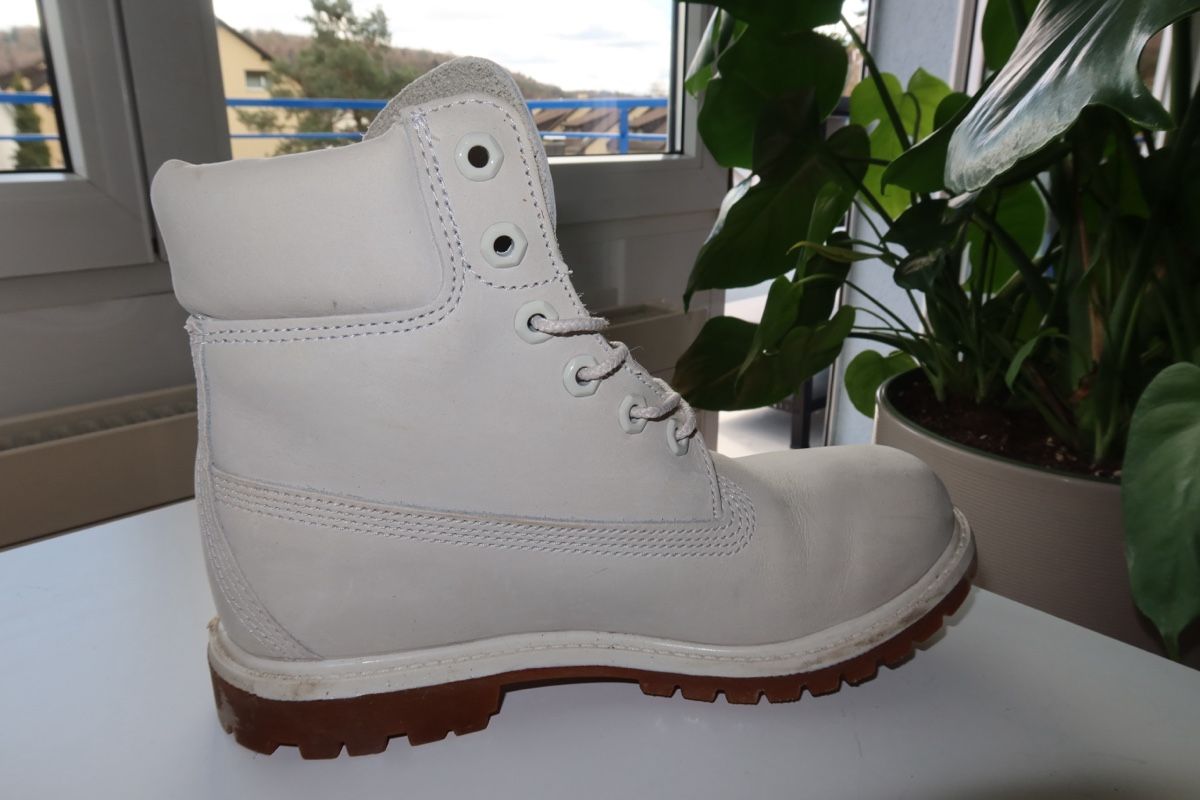 Timberland Damenschuhe: Timberland Schnürstiefel Weiß/Hellgrau – Neu (gemäss Beschreibung) aus Thayngen von Fxbienne 3