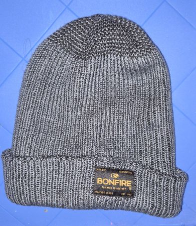 Mütze Bonfire gestrickt grau meliert  neu