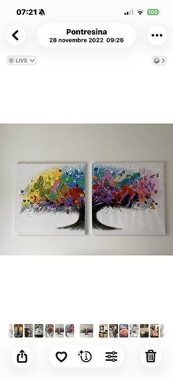 Dipinti: Magic Tree  2-teiliges Leinwandbild-Set, je 80 × 80 cm – Usato da Pontresina venduto da dik_cty6
