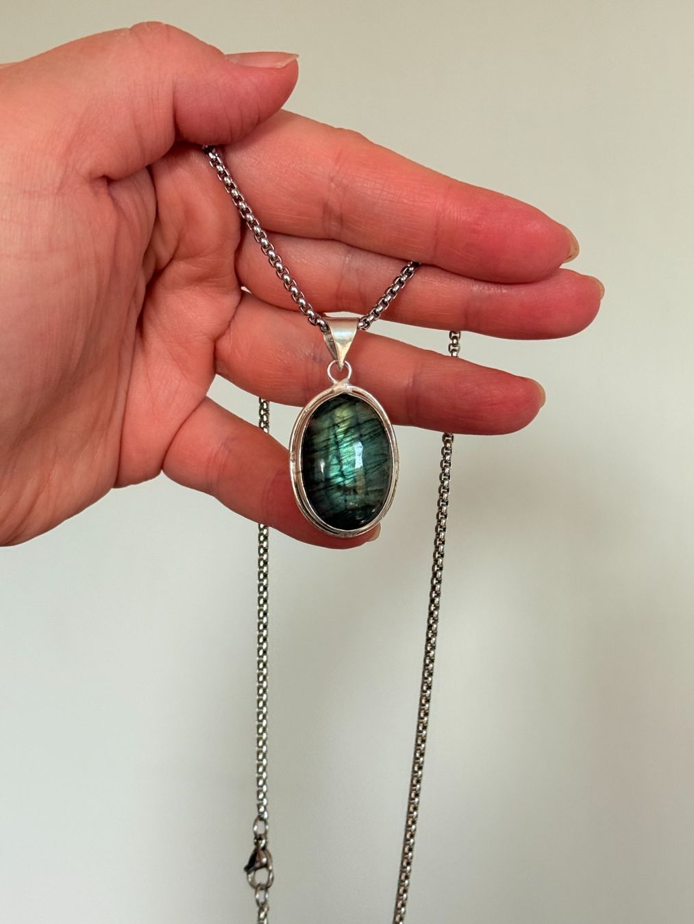 Catenine: Collier Labradorite, Pierre de Protection ! – Nuovo e nell'imballaggio originale da Genève venduto da AGBERG 7