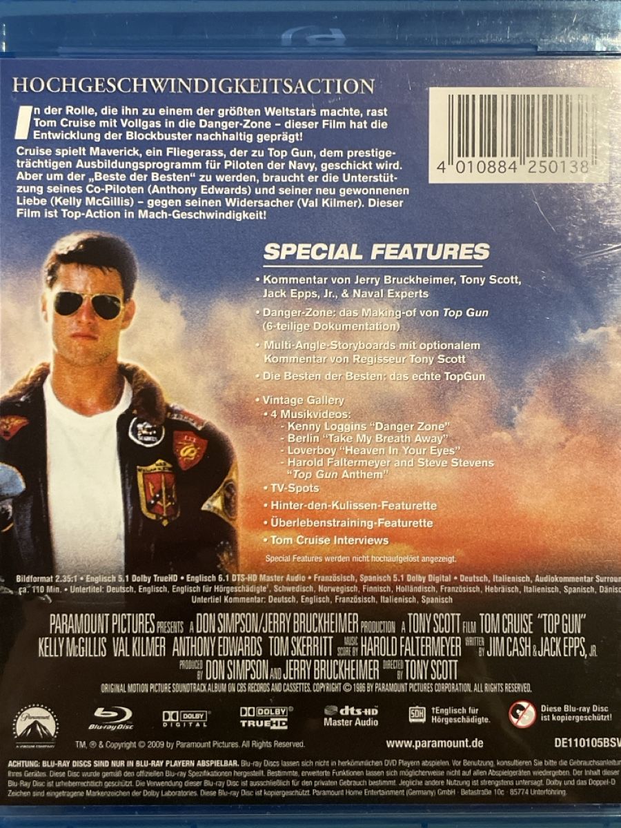 Tutti i DVDs: Top Gun (1986) – Nuovo (secondo la descrizione) da Waldenburg venduto da Gonzo8 1