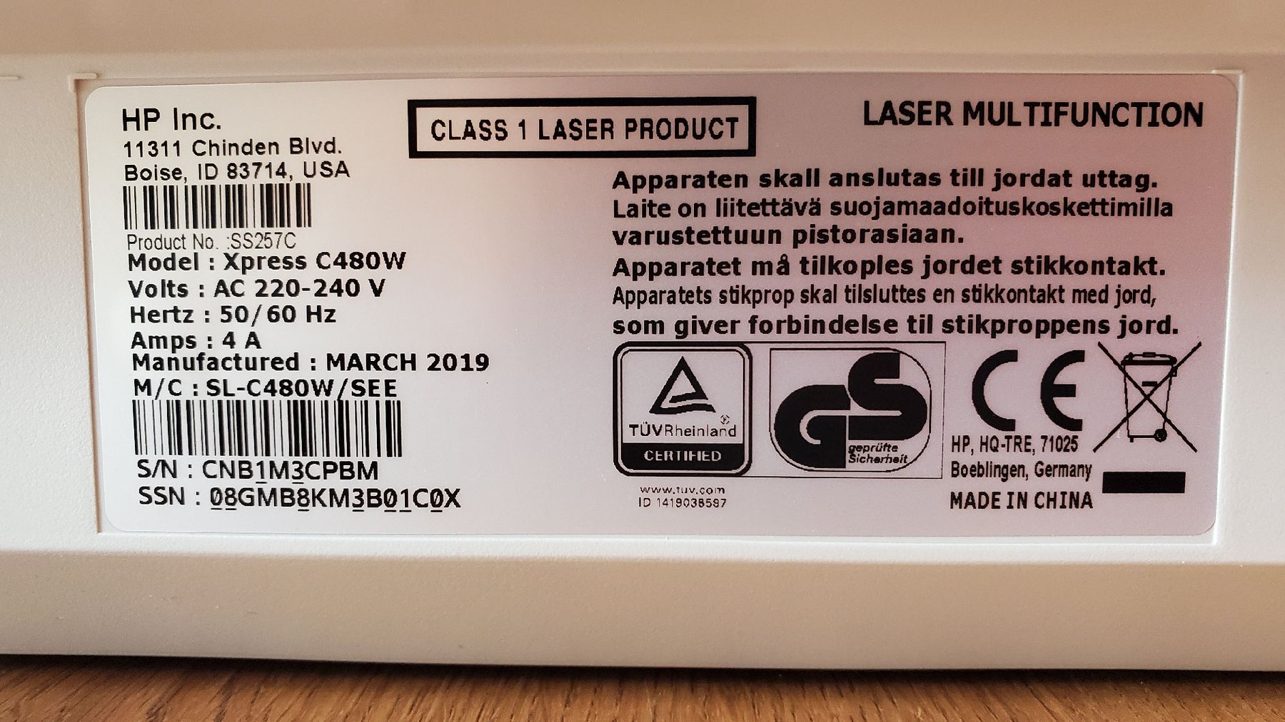 Samsung Drucker: Laserdrucker Samsung C480W – Defekt aus Arboldswil von tschowannofritsch 3