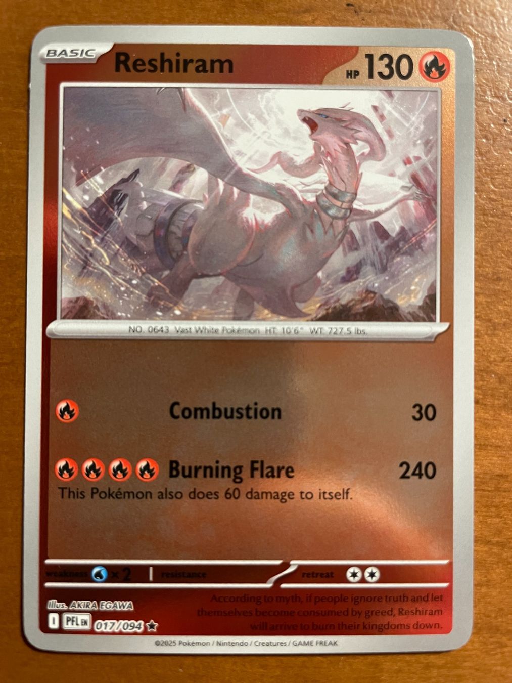 Pokémon Carte collezionabili: Pokemon Reshiram Reverse (Versand gratis) – Nuovo (secondo la descrizione) da Chur venduto da Angerson