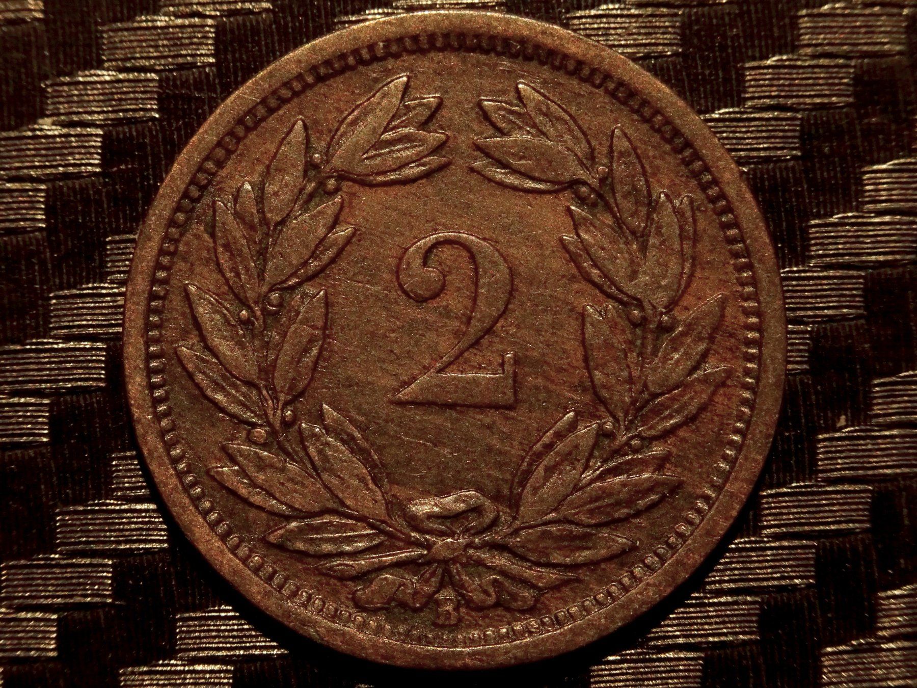 Tutti le monete: 1888 - 2 cts. 0.50 Mio.!!! 2.51gr!!! – Usato da Courgenay venduto da ZubR237 1