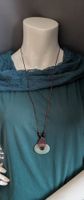 Handgefertigte Makramee Kette mit Serpentin Donut