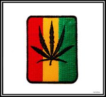 Aufnäher *Cannabis Rasta* - gestickt - Nr. J-7923
