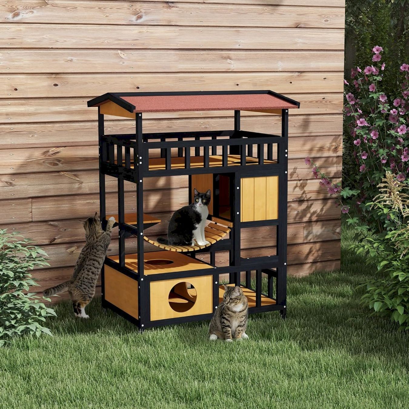 Altro in Accessori per animali: PawHut Katzenhaus mit Plattformen – Nuovo e nell'imballaggio originale da Bottighofen venduto da zaap 1