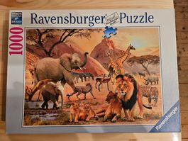 Puzzle Wildtiere, 1000 Teile, vollständig! Ravensburg