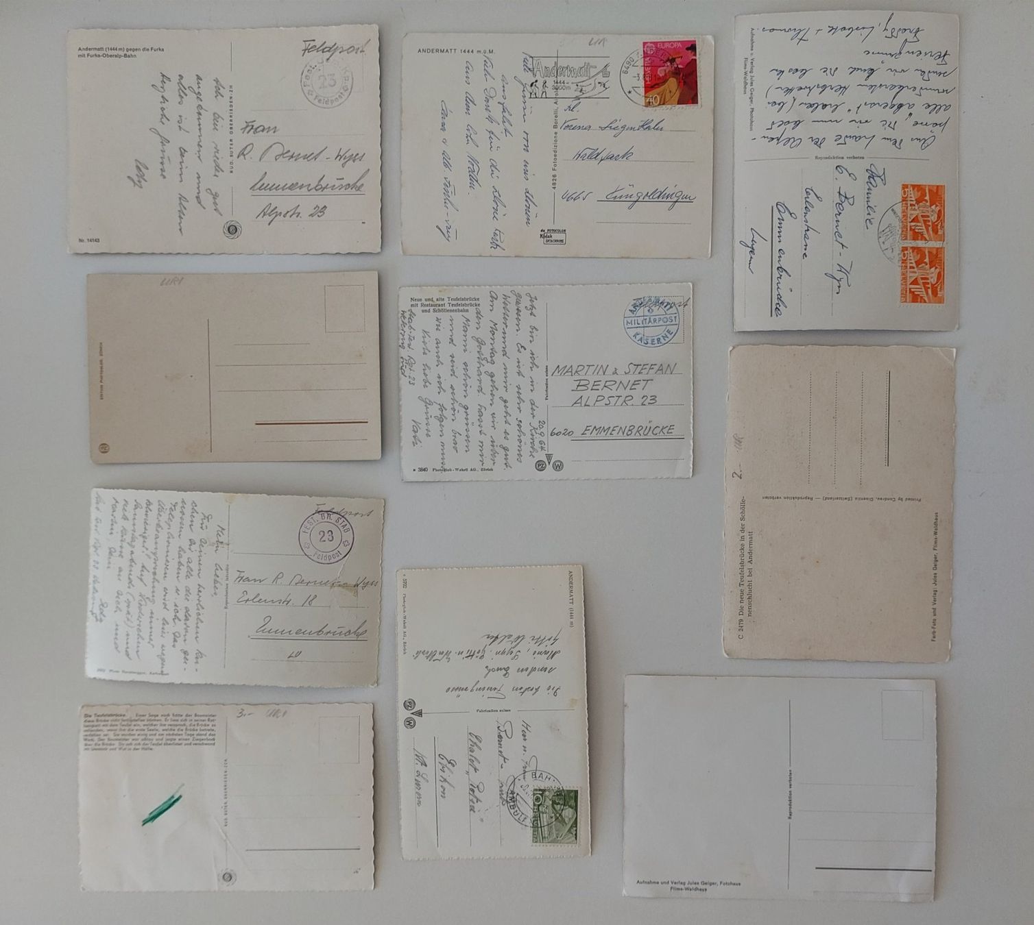 Cartoline postali: 10  AK Ansichtskarten Schöllenen Teufelsbrücke Andermatt – Usato da Schenkon venduto da Uhu007 1
