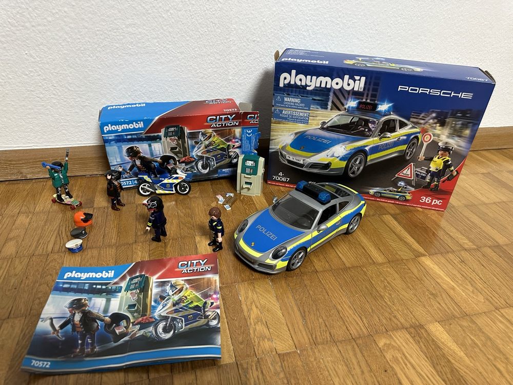PLAYMOBIL City Action 70773 Frachtlager – Mit Container, Schranke, Zaun & Hafenarbeiter, Spielset Ab 4 Jahren