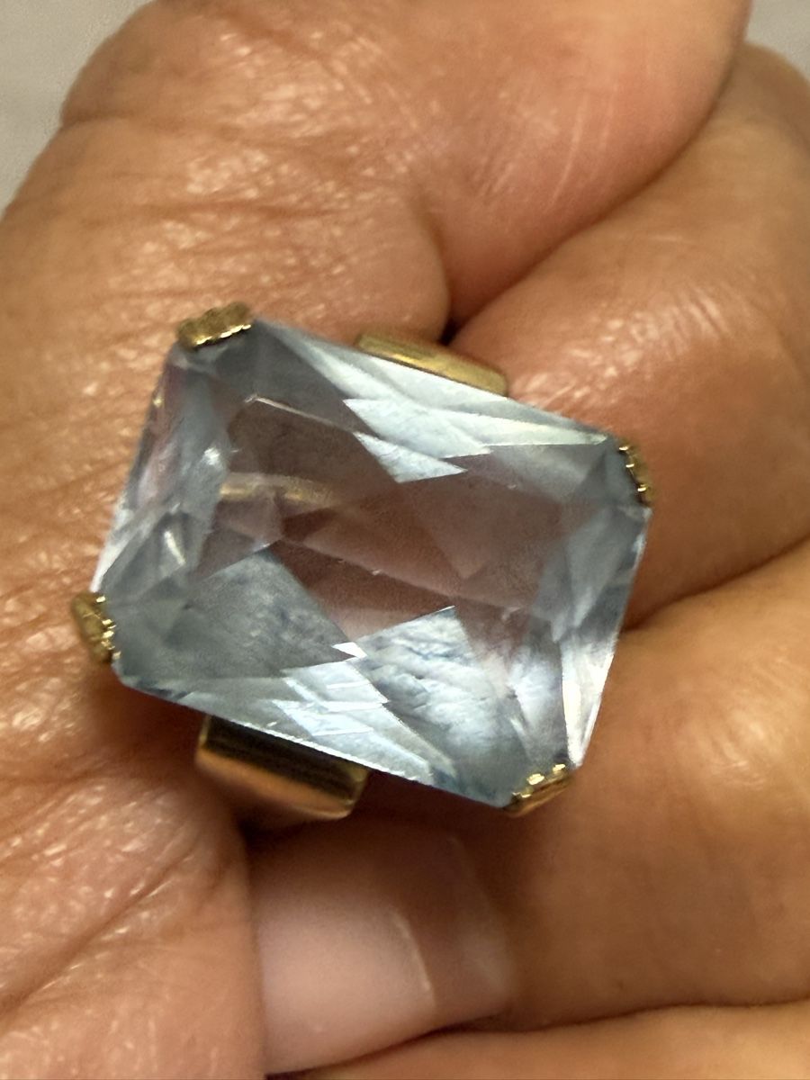 Ringe: Antiker Gold Ring mit Aquamarin – Gebraucht aus Oberhof von RealStone 6