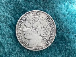 1 Franc Silber Münze Frankreich 1894 A