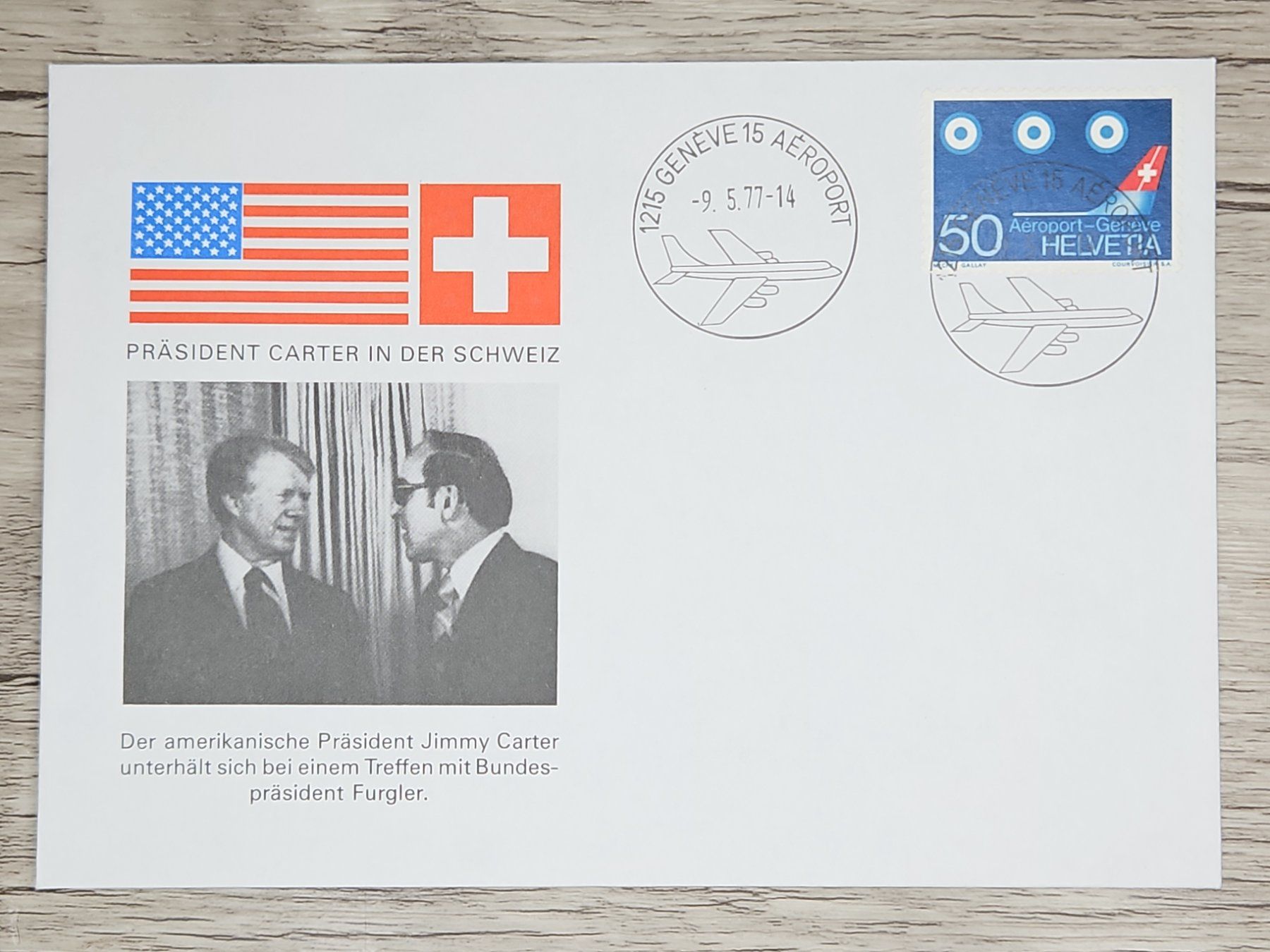 Tutti i francobolli: CL02 Enveloppe + Timbre Suisse 1977 – Usato da Cousset venduto da Patrick_Collections