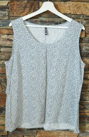 Top Gr. L Chicorée weiss Blumenmuster