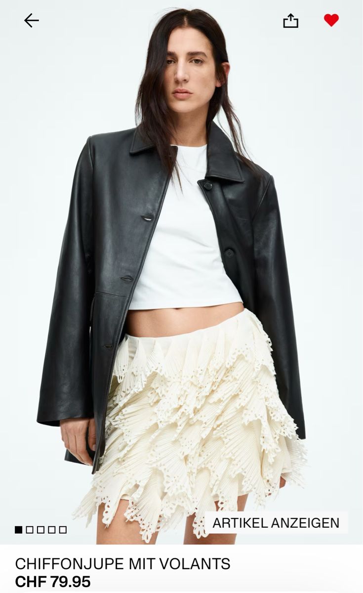 H&M Röcke: Cream Ruffle Skirt - Unique Volant Design, Perfect for – Neu und originalverpackt aus Zürich von BettinaMarie2308