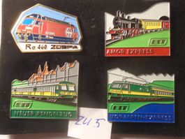 4 ver. Zug Re 460, Amor Express usw. Pins (ZU5)