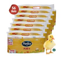 Plus Toilettenpapier, 56 Rollen, 3-lagig, 250Blatt