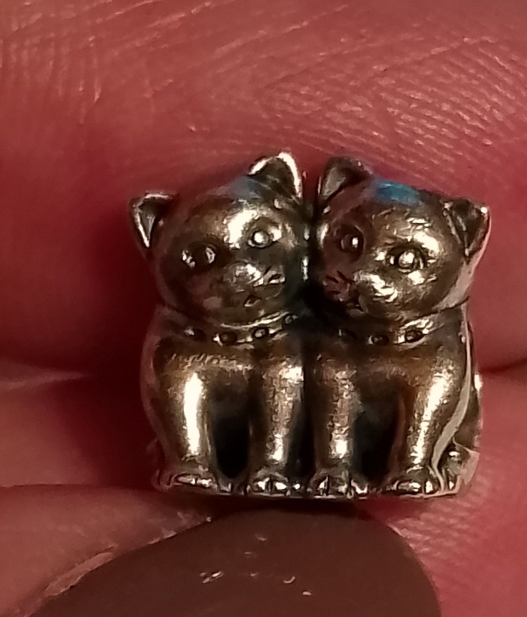 Pandora Anhänger: Pandora Charm 2 Katzen – Gebraucht aus Therwil von col_m6rx 1