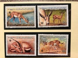 WWF Libyen 1987 Satz Dünengazelle postfrisch