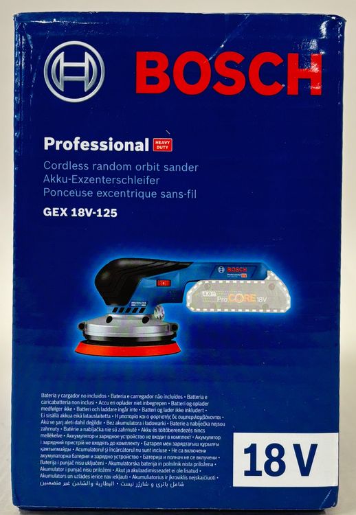 Bosch Professional Schleifteller 125 Mm – Mittelhart, Für GEX 270 A/AE, Inkl. Schrauben & Sechskantschlüssel
