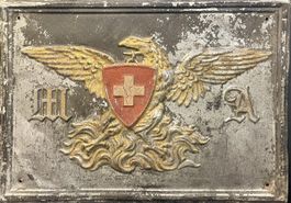 Antikes Metallschild (ev. Schweizer Alpenclub)