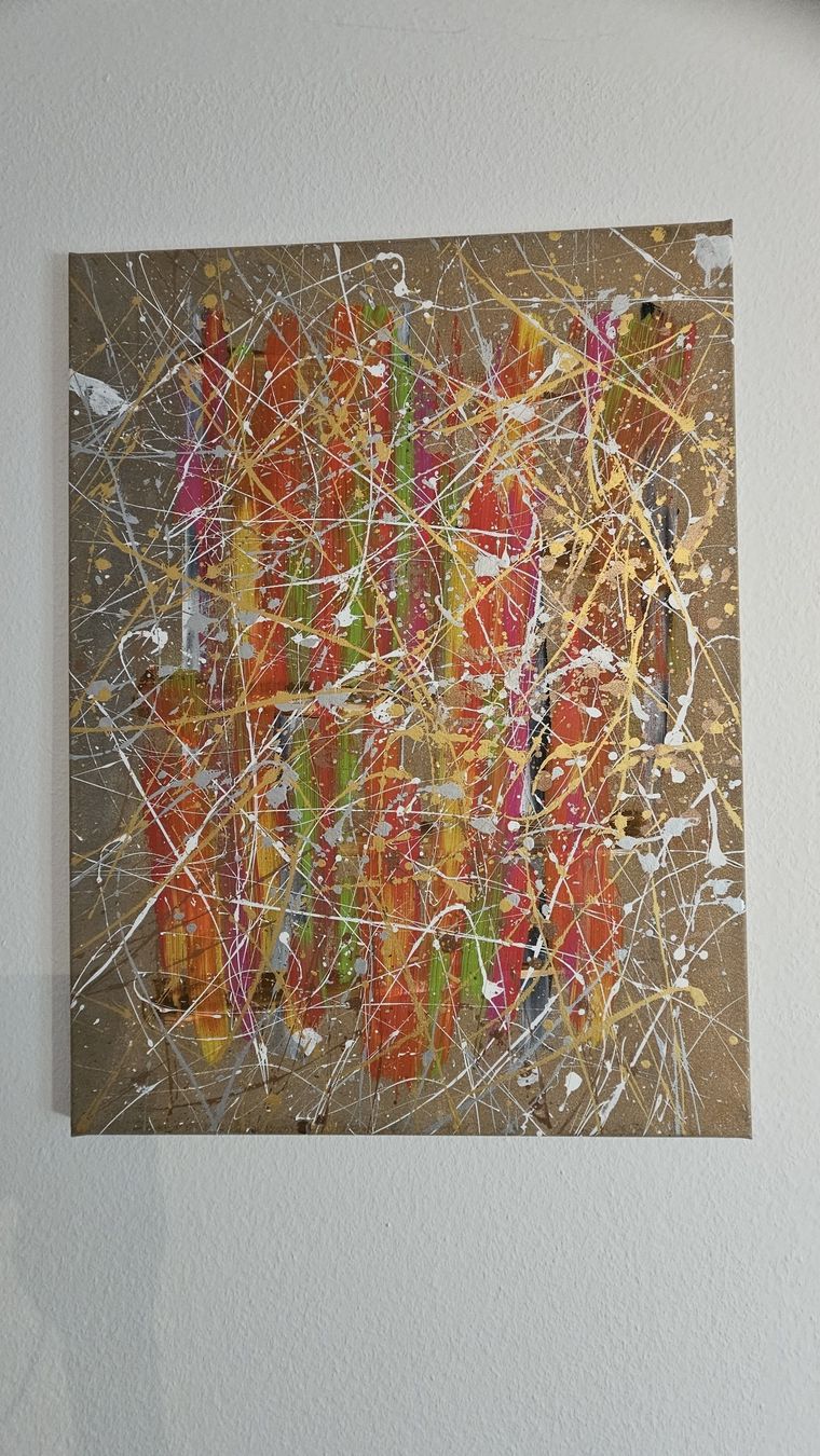 Dipinti: Tableau abstrait original multicolore, art moderne,  – Nuovo (secondo la descrizione) da Le Locle venduto da fab_c9hh