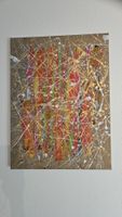Tableau abstrait original multicolore, art moderne, 