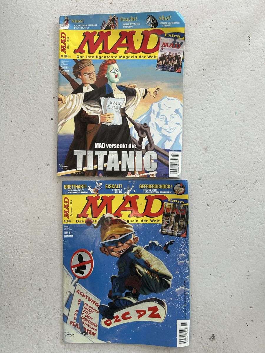Fumetti: Zwei MAD Hefte Comics 1999 – Usato da Bern venduto da spraydose