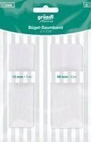 Bügel - Saumband 2 x 3 m weiss Polyamid nähen basteln