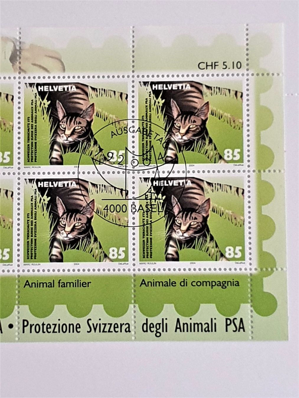 Alle Briefmarken: (156) Sondermarke "Schweizer Tierschutz" – Gebraucht aus Schwarzhäusern von Inot3 5